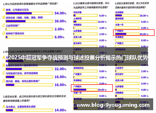 2025中超冠军争夺战预测与球迷投票分析揭示热门球队优势